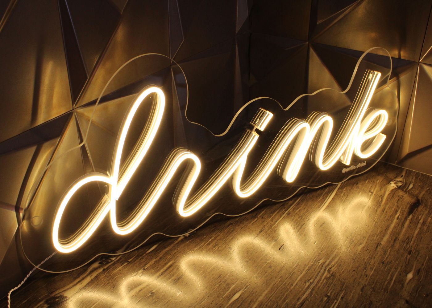 Painel de neon Acrilic personalizado para bares